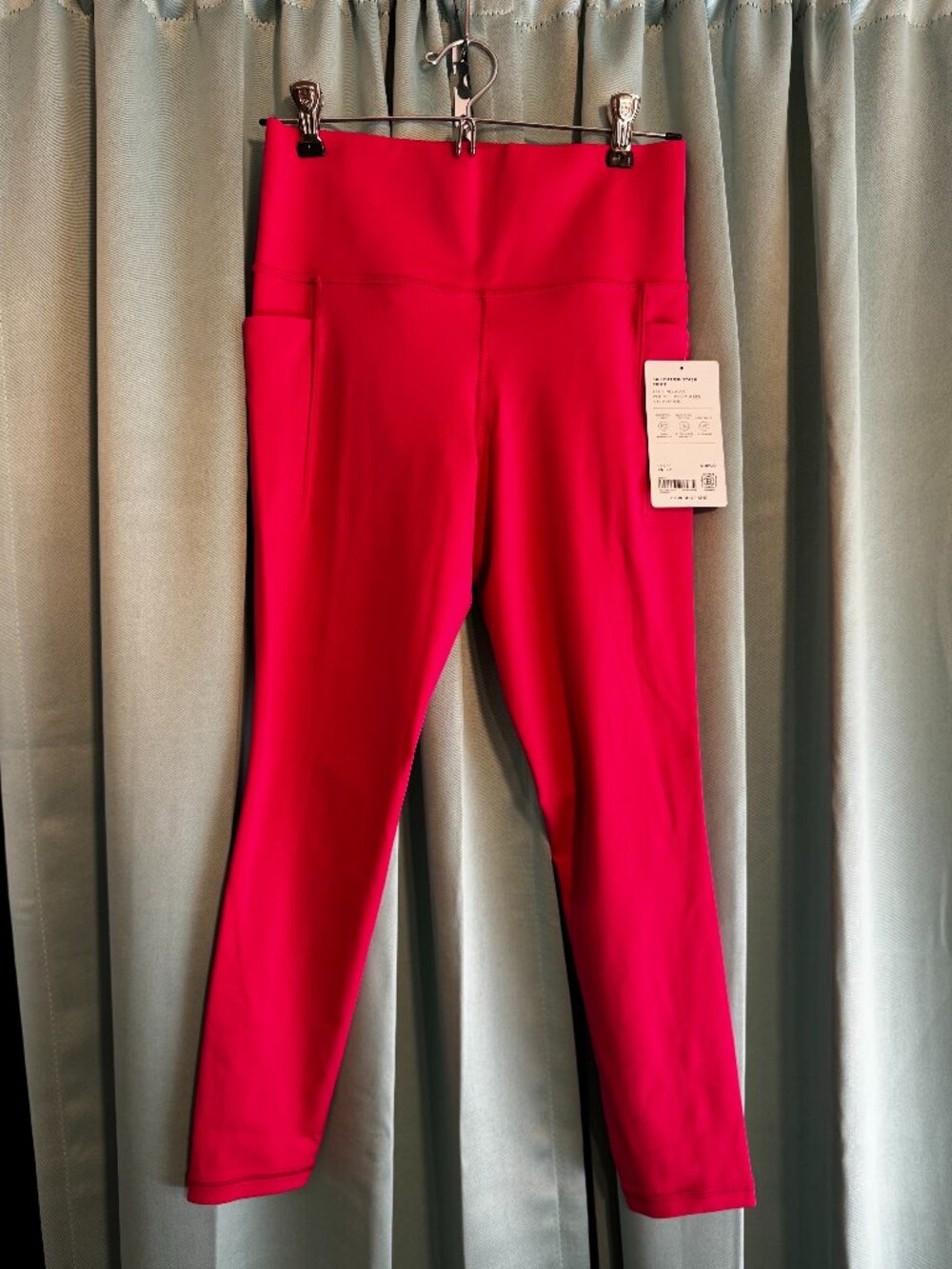 Athleta Salutation Stash Tight Leggings Vibrant Pink Ultra High Rise Size S NWT